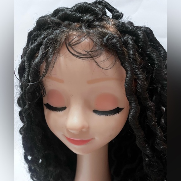 Full Lace Braided Wig Synthetic Knotless Box Goddess Faux Locs Braided Wig - Picture 6 of 12